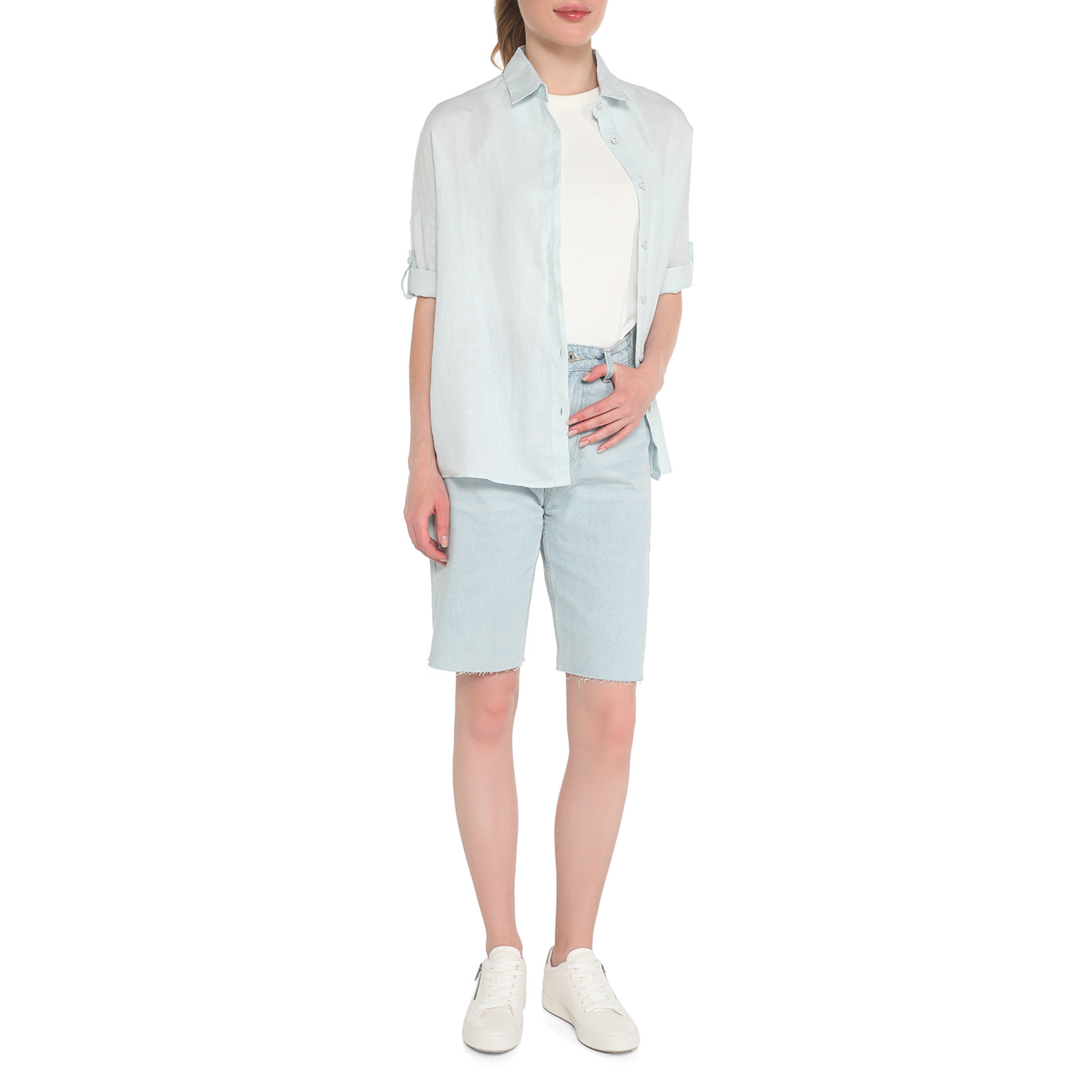 Женская рубашка MLY2115/3611717, бледно-голубой MAISON DAVID купить по оптовым и розничным ценам