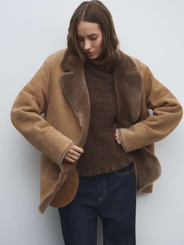 Женская дубленка RENEE_DF/4841033, бежево-коричневый MAISON DAVID купить по оптовым и розничным ценам