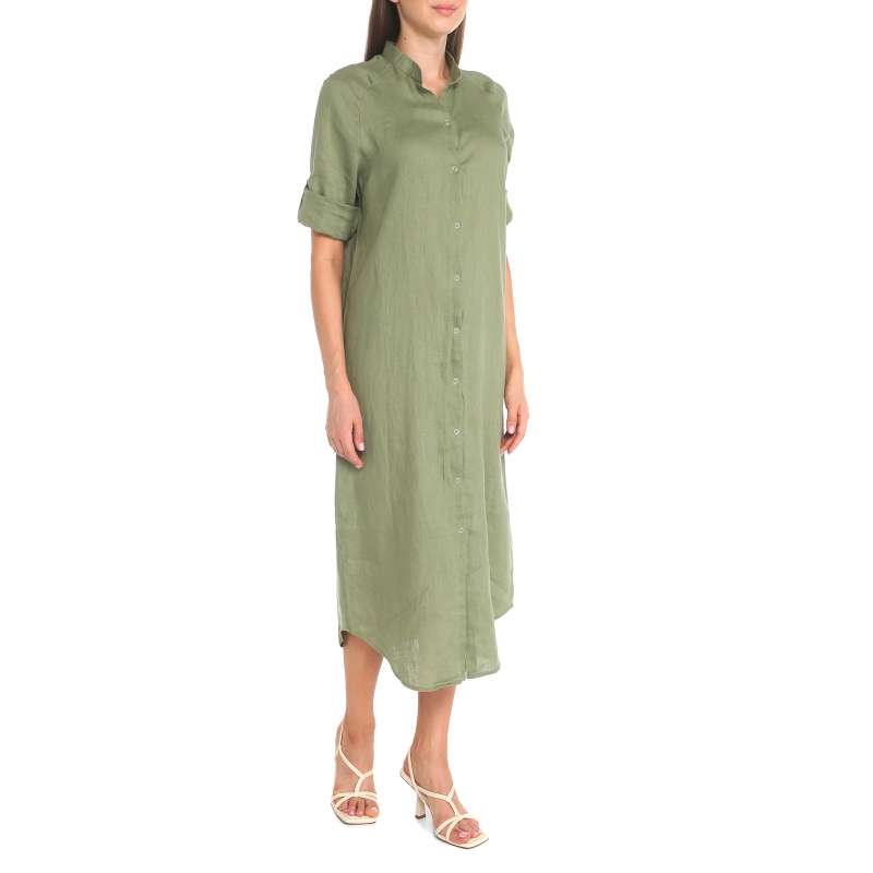 Женское платье-рубашка MLY2117/3611553, серовато-зеленый MAISON DAVID купить по оптовым и розничным ценам