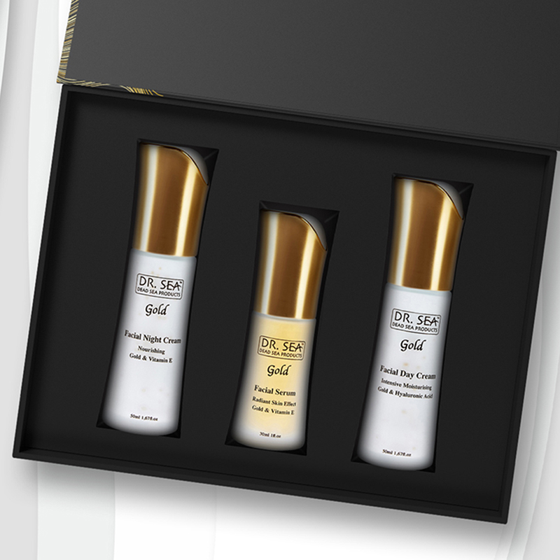 Набор подарочный Комплексный уход 24 часа (дневной крем 50 мл + ночной крем 50 мл + сыворотка 30 мл) DR.SEA GOLD DR.SEA купить по оптовым и розничным ценам