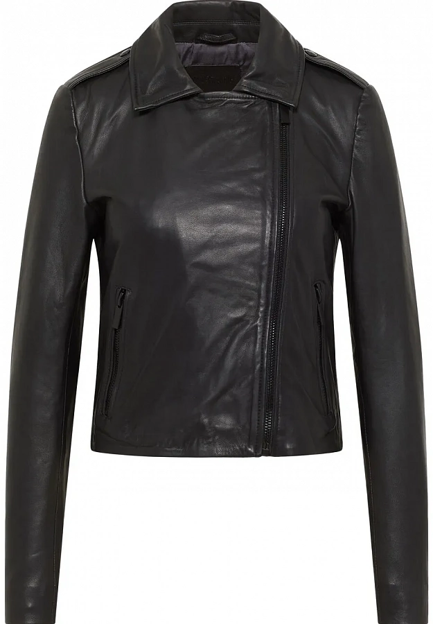 Куртка кожаная asym. biker jacket MU-W241-125-1000 Mustang купить по оптовым и розничным ценам