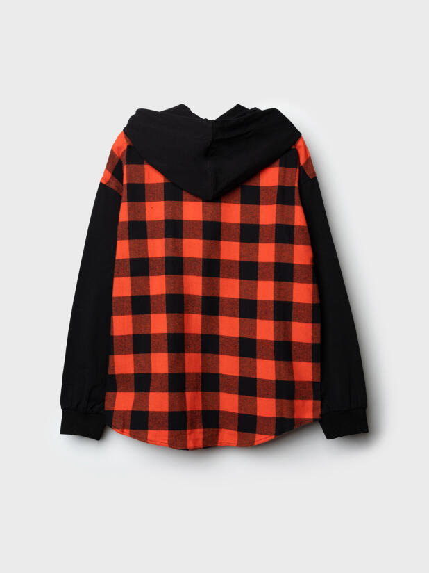 Рубашка текстильная с рукавами и капюшоном из трикотажа для мальчиков 32511241 PlayToday купить по оптовым и розничным ценам