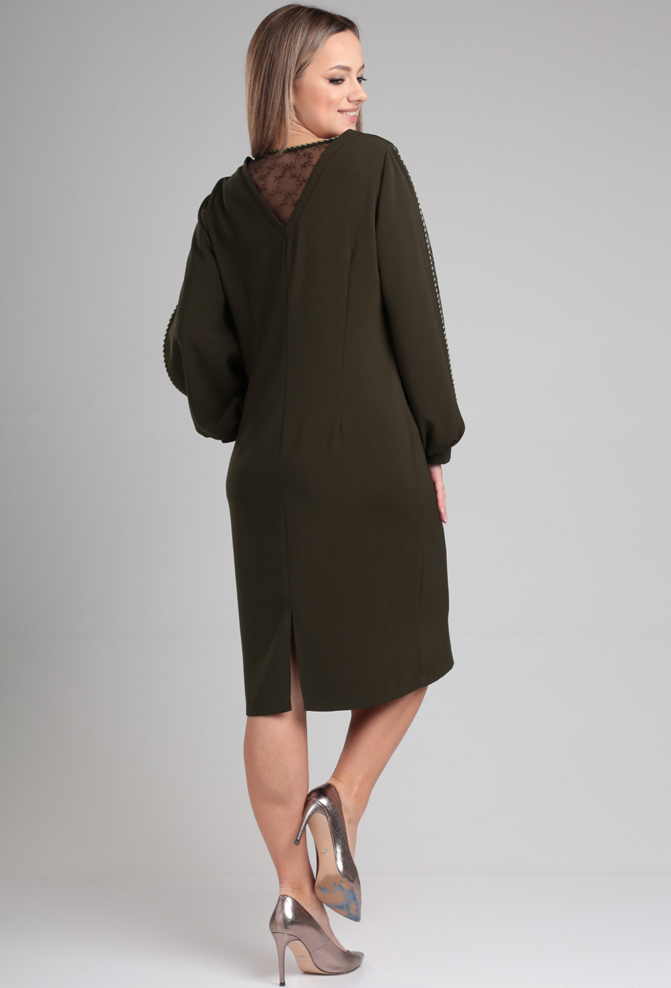 Платье Viola Style 01050 хаки Viola Style купить по оптовым и розничным ценам