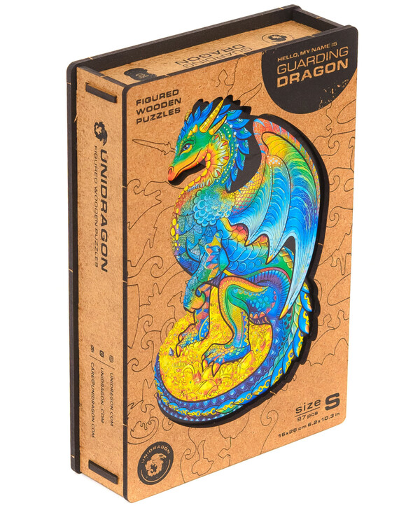 Фигурный пазл / Оберегающий Дракон / размер Small / Дерево / Unidragon 0Б-00001093