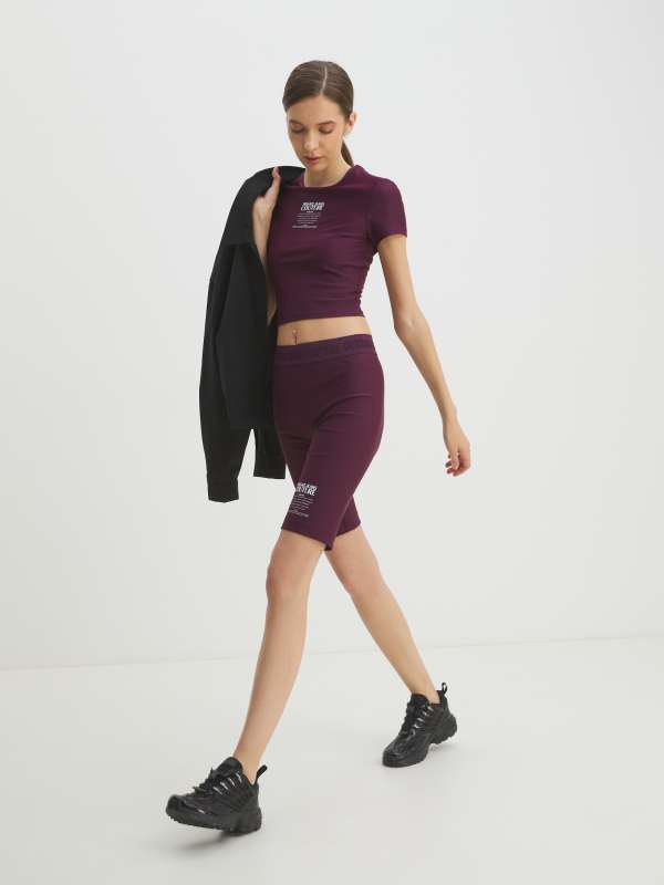 Женские велосипедки WARRANTY 77HAC106/4102898, темно-фиолетовый VERSACE JEANS COUTURE купить по оптовым и розничным ценам