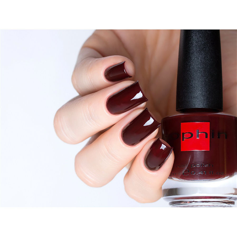 0064 лак для ногтей, темно-бордовый 12 мл SOPHIN купить по оптовым и розничным ценам