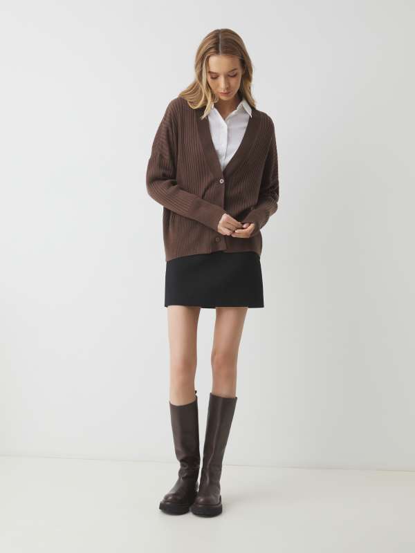 Женский кардиган MLY-S2581/4520367, темно-коричневый MAISON DAVID купить по оптовым и розничным ценам