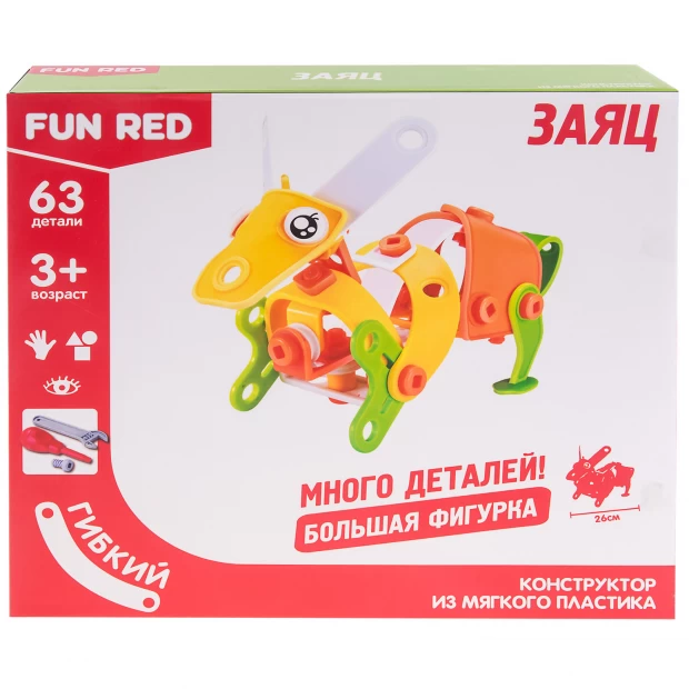 Конструктор гибкий "Заяц Fun Red", 63 детали FRCF008 Fun Red купить по оптовым и розничным ценам