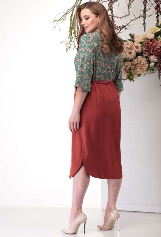 Платье Michel Chic 2011 терракот-зеленый Michel Chic купить по оптовым и розничным ценам