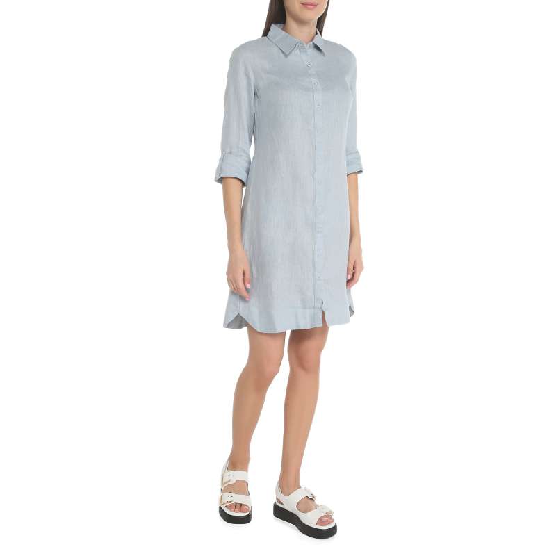 Женское платье-рубашка MLY2113/3611638, светло-голубой MAISON DAVID купить по оптовым и розничным ценам