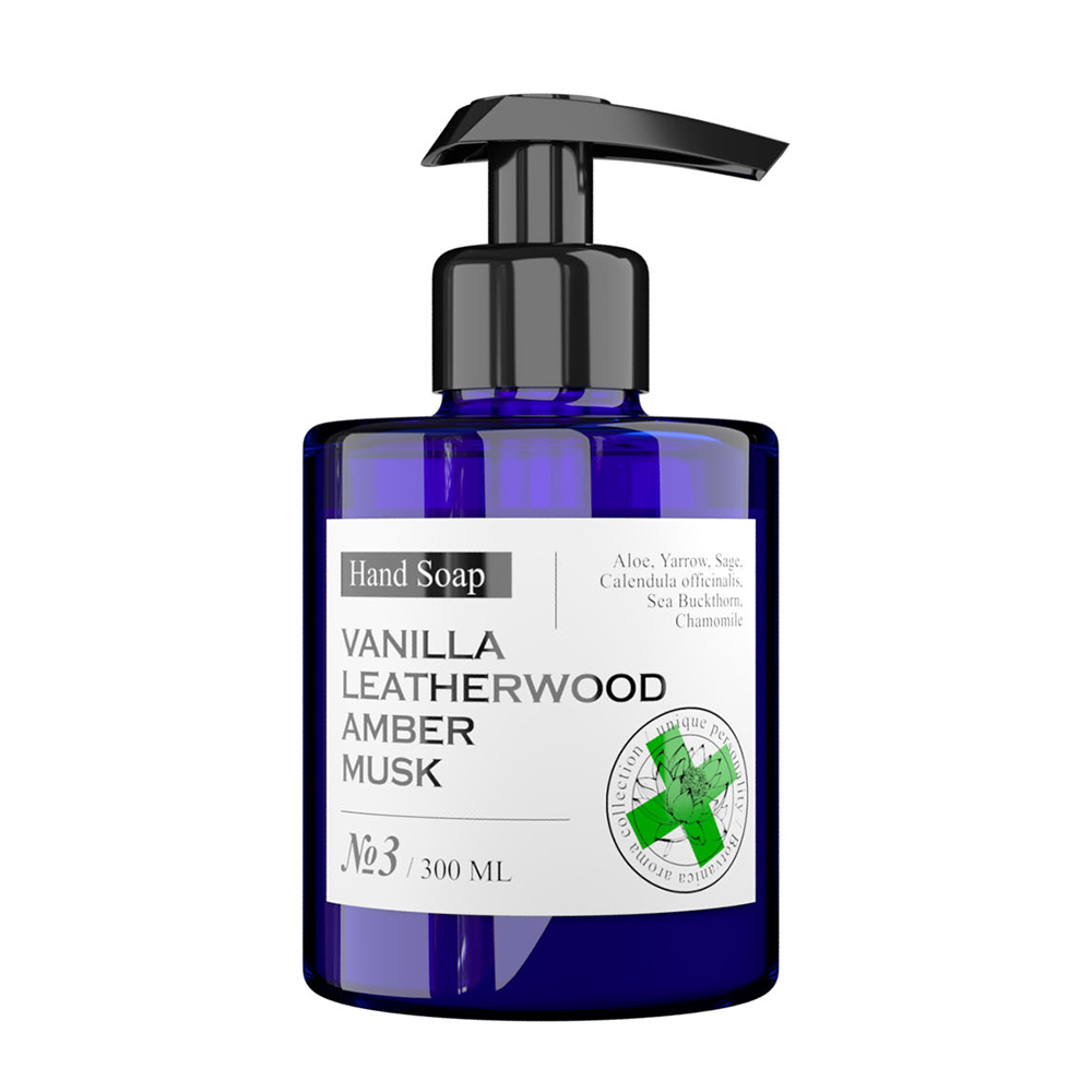 Мыло жидкое парфюмированное №3 Ваниль, Кожа, Амбра, Мускус 300 мл MANIAC GOURMET купить по оптовым и розничным ценам