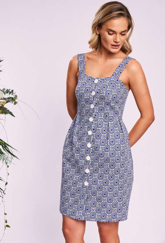 Сарафан KaVari 1028 синий узор KaVari купить по оптовым и розничным ценам