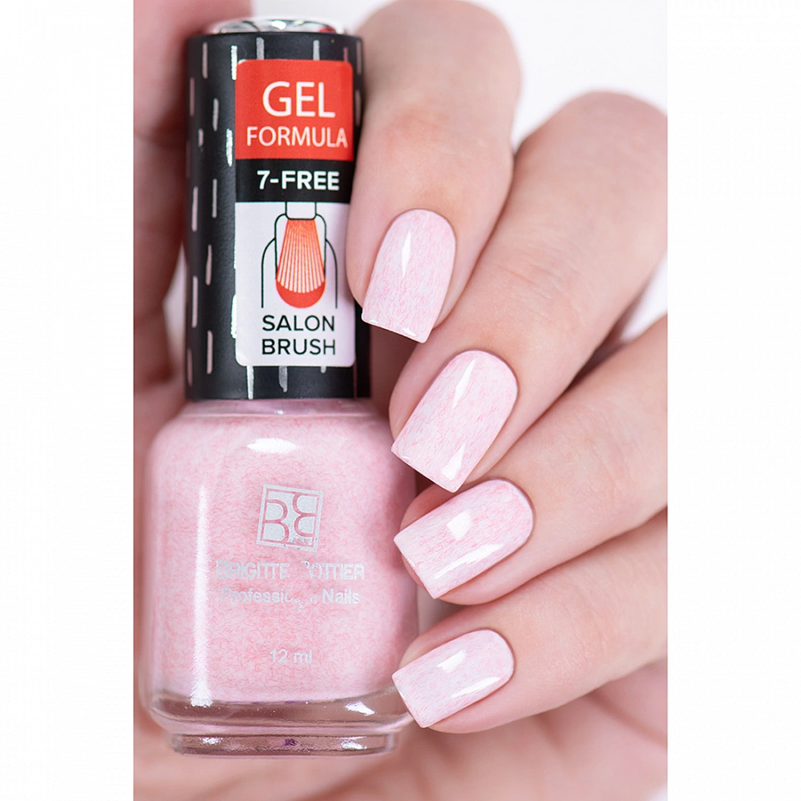 100 лак для ногтей гелевый, розовый с эффектом мелланж / GEL FORMULA 12 мл BRIGITTE BOTTIER купить по оптовым и розничным ценам