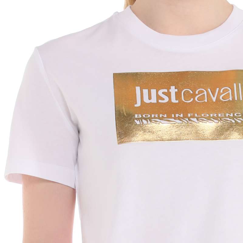 Женская футболка 76PAHG09/3918218, белый JUST CAVALLI купить по оптовым и розничным ценам