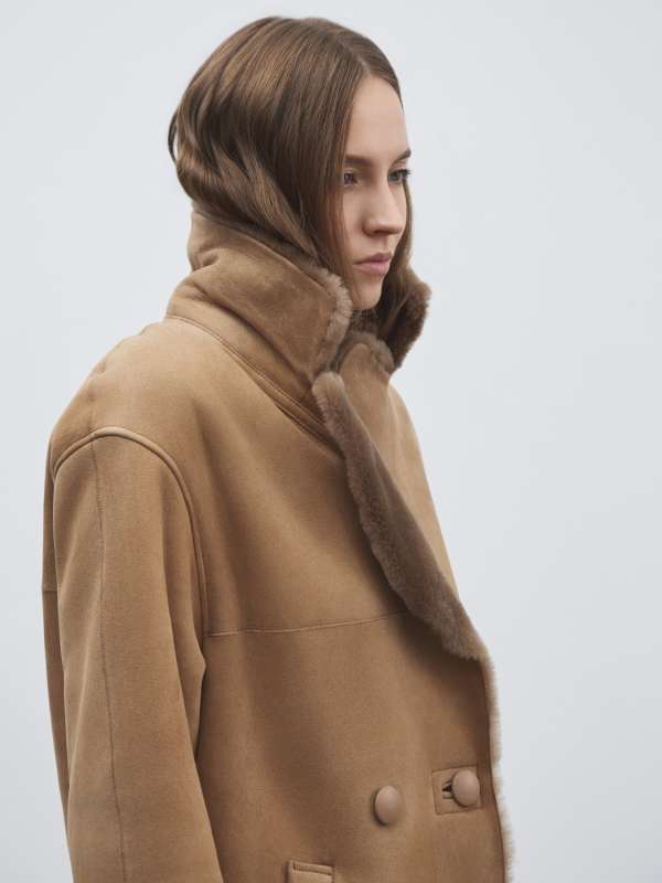 Женская дубленка RENEE_DF/4841033, бежево-коричневый MAISON DAVID купить по оптовым и розничным ценам