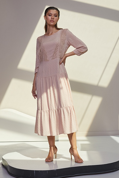 Платье 61709-2 Бежевый