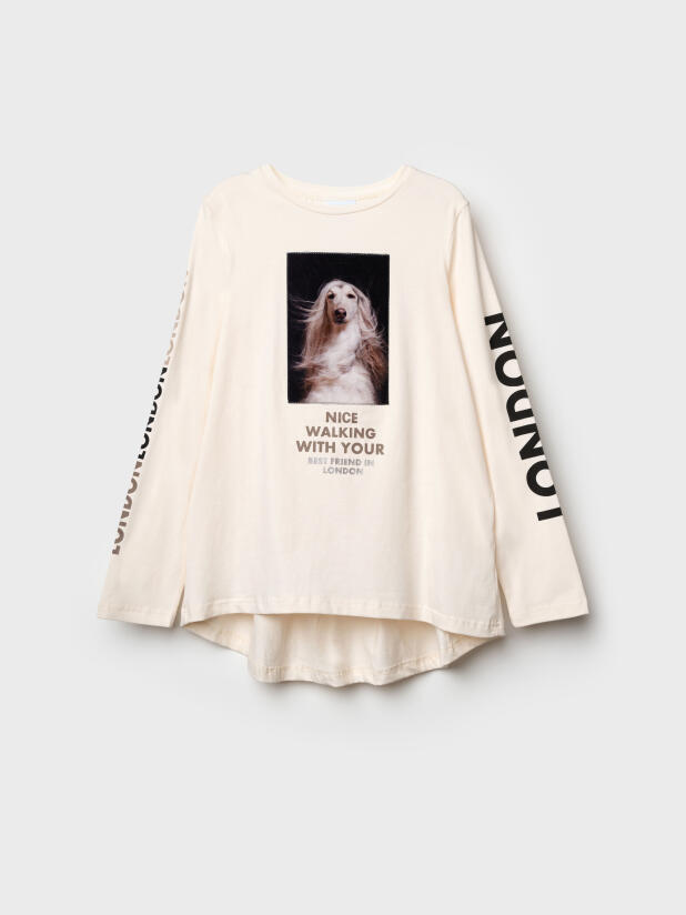 Джемпер трикотажный для девочек (футболка с длинными рукавами) 32521461 PlayToday купить по оптовым и розничным ценам