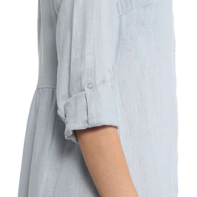 Женское платье-рубашка MLY2113/3611638, светло-голубой MAISON DAVID купить по оптовым и розничным ценам