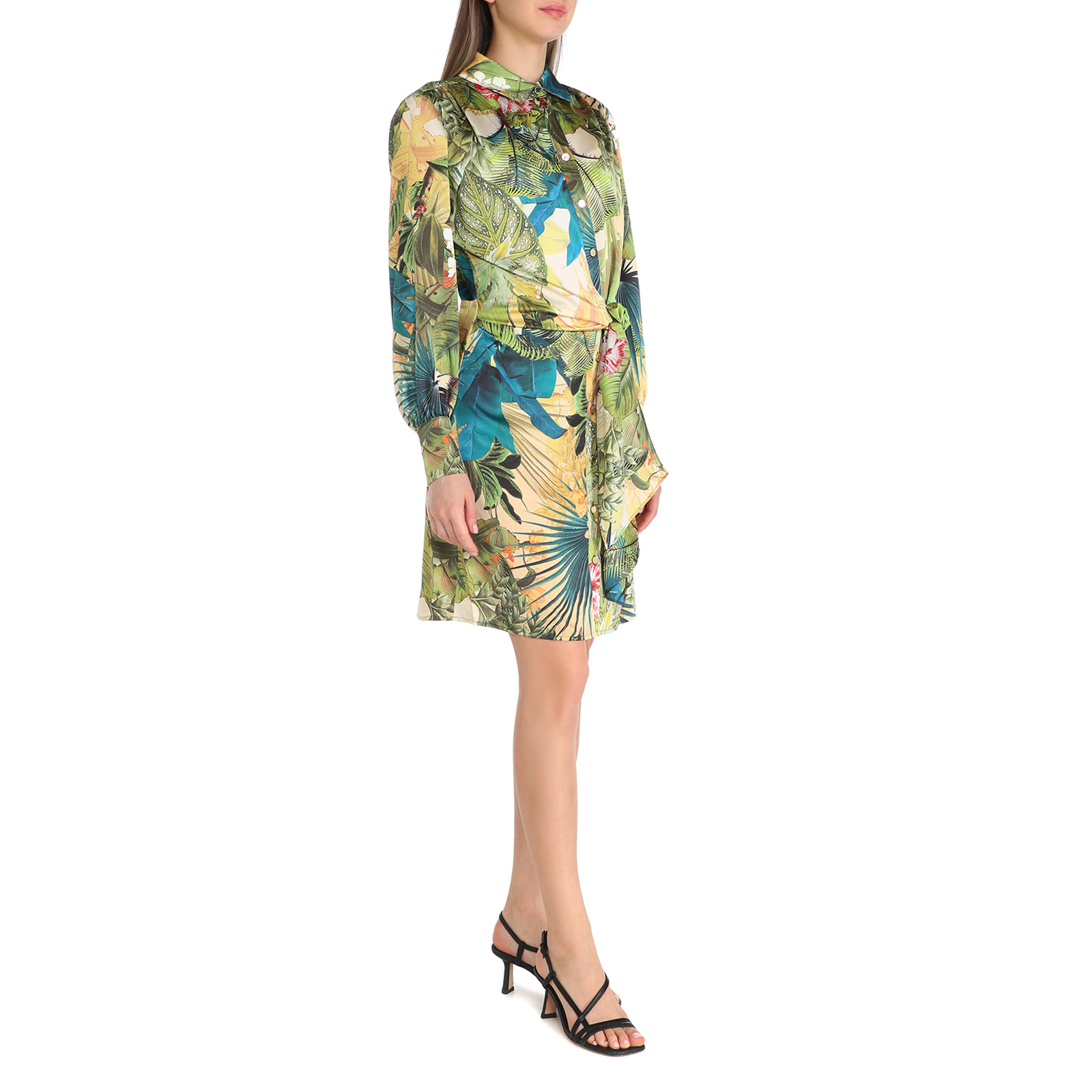 Женское платье-рубашка MARCIANO SANCTUARY FRONT TIE DRESS 3GGK867099Z/3622724, мультицвет Marciano by Guess купить по оптовым и розничным ценам