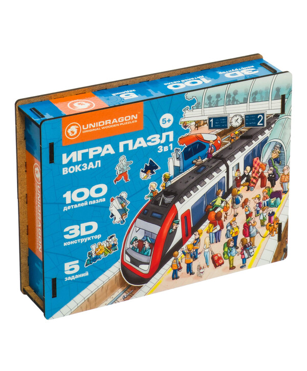 Деревянный пазл  CITY Вокзал 100 дет НФ-00004546