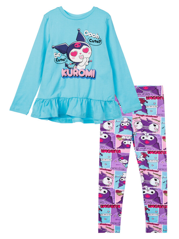 Комплект трикотажный для девочек: фуфайка (футболка), брюки (легинсы) 32442007 PlayToday купить по оптовым и розничным ценам