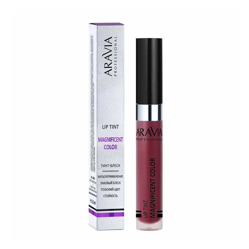 Тинт-блеск для губ, 10 / lip tint MAGNIFICENT COLOR 5,5 мл ARAVIA купить по оптовым и розничным ценам