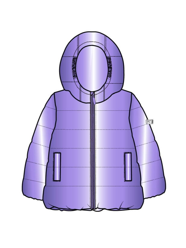 Куртка текстильная с полиуретановым покрытием для девочек 12522009