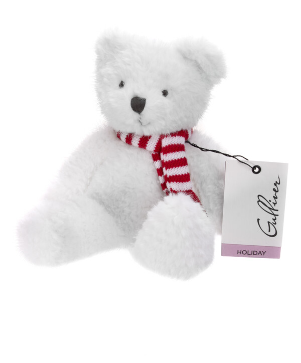 Мишка белый в шарфе, 21 см, мягкая игрушка Gulliver, коллекция Holiday 70-KY23SP2807 Gulliver toys купить по оптовым и розничным ценам