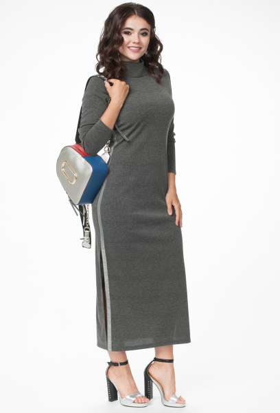 Платье Melissena 1011 серый Melissena купить по оптовым и розничным ценам