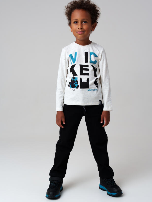 Брюки текстильные джинсовые утепленные флисом для мальчиков 32512283 PlayToday купить по оптовым и розничным ценам