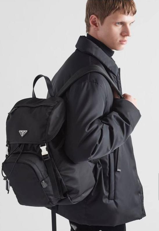 Рюкзак Re-Nylon and Saffiano leather PREM-097