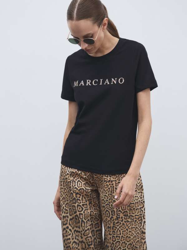 Женская футболка CANDY RN SS TSHIRT 5GGI006008A/4830274, черный Marciano by Guess купить по оптовым и розничным ценам