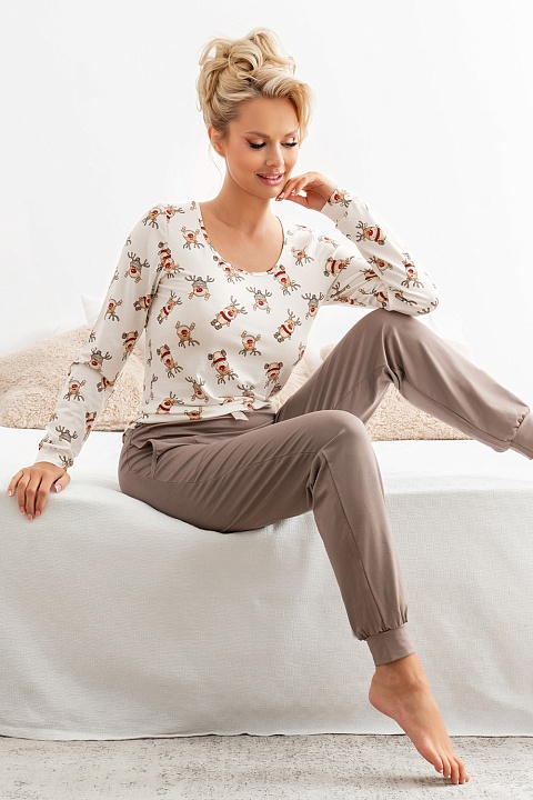 Reni long pyjamas Beige