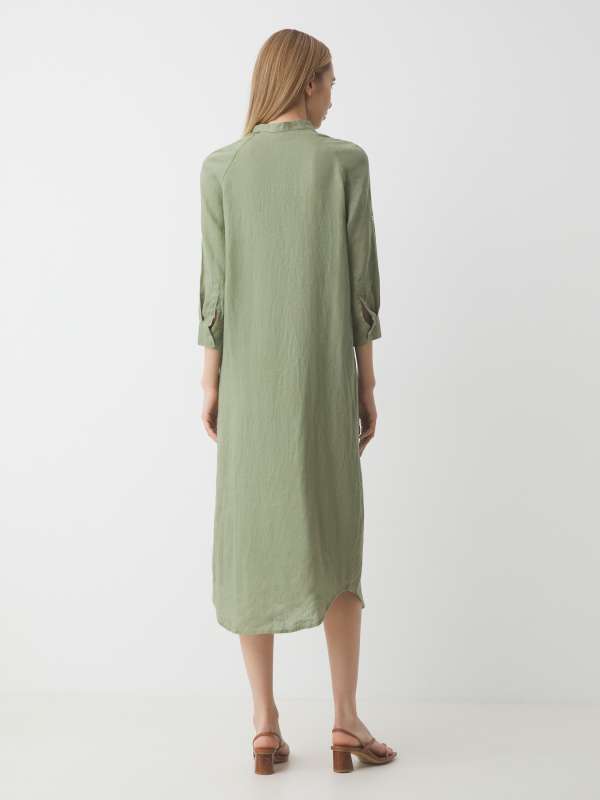 Женское платье-рубашка MLY2117/3611553, серовато-зеленый MAISON DAVID купить по оптовым и розничным ценам