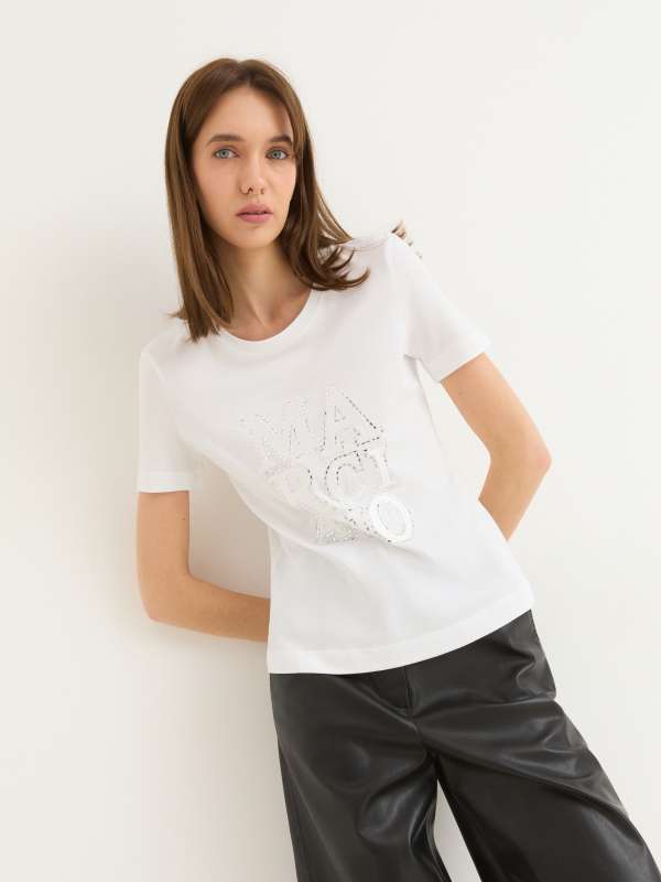 Женская футболка FANCY LOGO T-SHIRT 3BGP046138A/4250422, белый Marciano by Guess купить по оптовым и розничным ценам