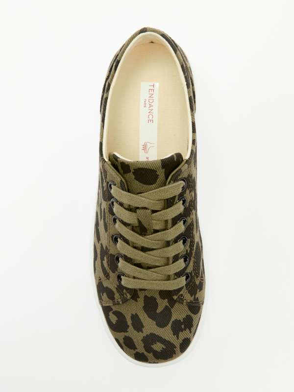 Женские кеды из денима YS-38091A-10/4020341, леопардовый принт TENDANCE купить по оптовым и розничным ценам