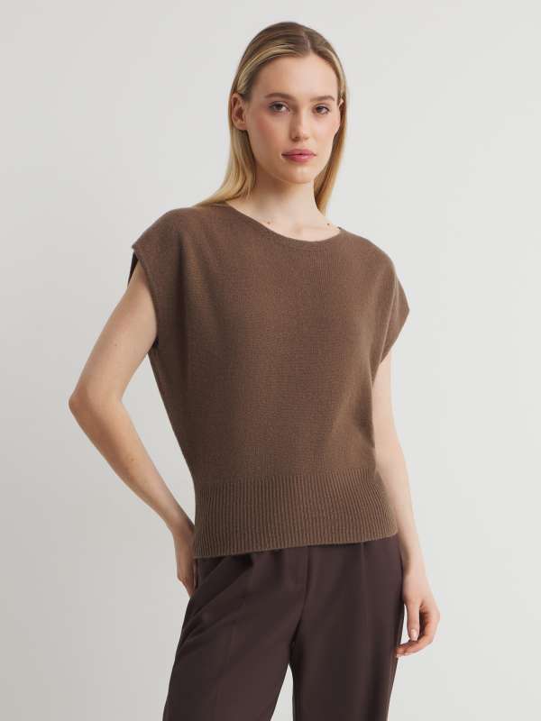 Женский жилет HJ703331/4539009, серо-коричневый MAISON DAVID купить по оптовым и розничным ценам