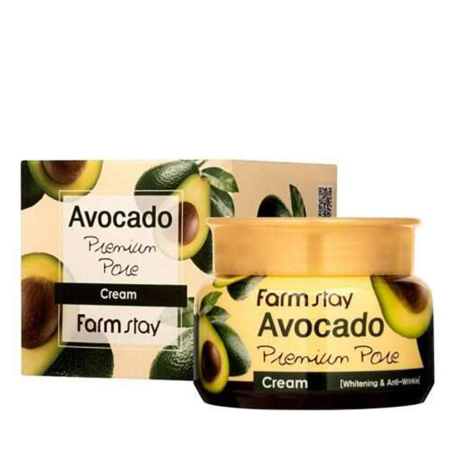 Крем осветляющий для лица с экстрактом авокадо / AVOCADO PREMIUM PORE CREAM 100 мл FARMSTAY купить по оптовым и розничным ценам