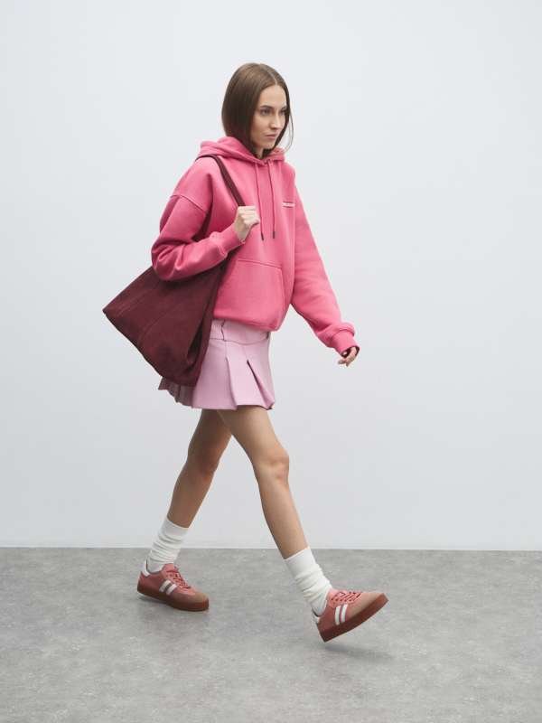 Женское худи GJ HOOD OS AMERICAN TRAD SWEAT W4BQ21KC811/4908967, фуксия Guess jeans купить по оптовым и розничным ценам