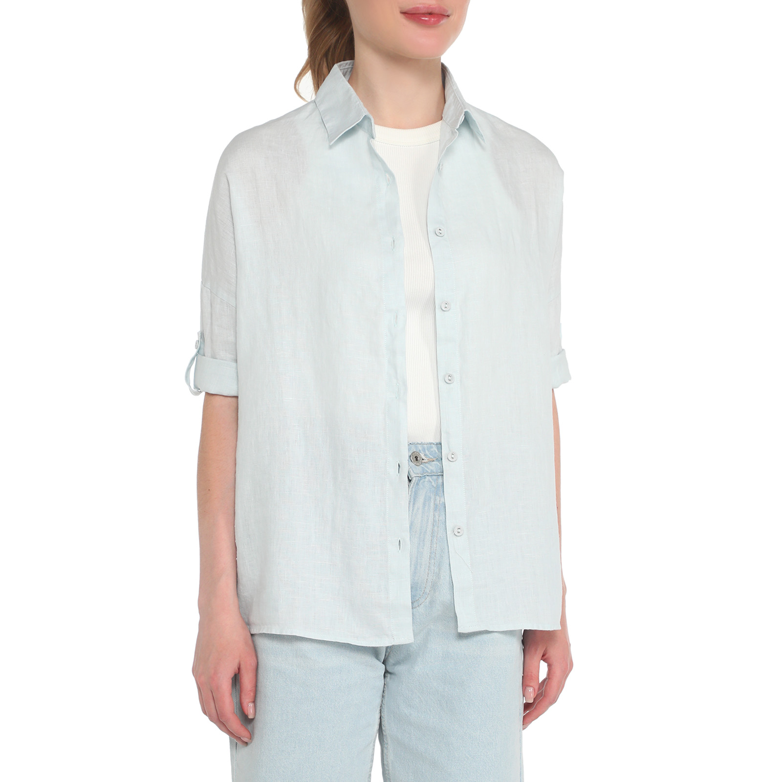 Женская рубашка MLY2115/3611717, бледно-голубой MAISON DAVID купить по оптовым и розничным ценам