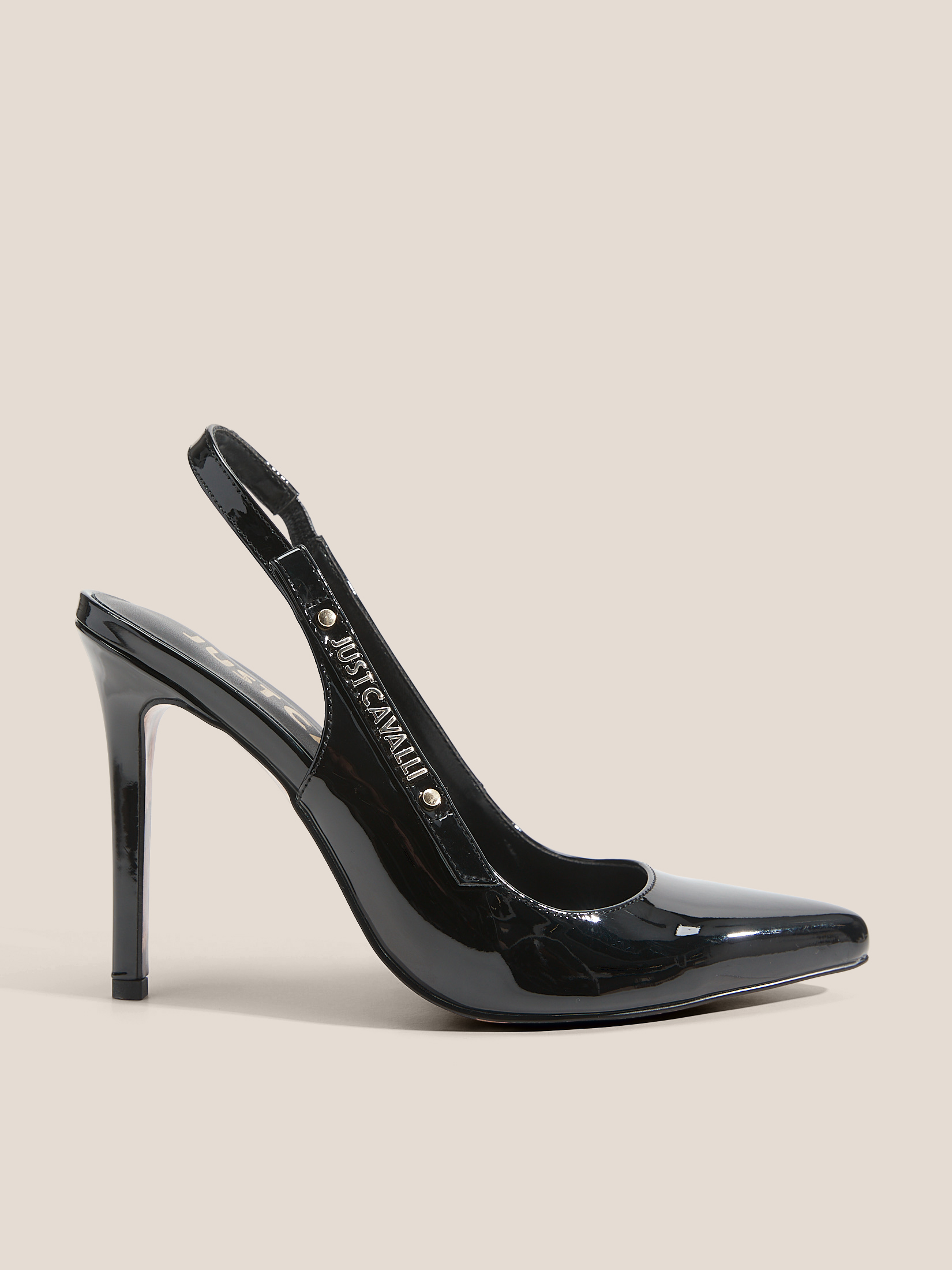 Женские туфли с открытой пяткой (слингбэк) ALYSHA 78RA3S02/4452212, черный JUST CAVALLI купить по оптовым и розничным ценам