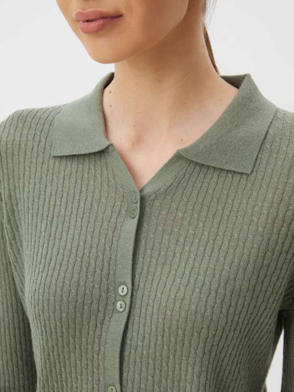 Женский кардиган 30W026/3721245, серо-зеленый MAISON DAVID купить по оптовым и розничным ценам