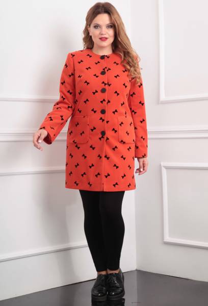 Пальто Lady Line 394 красный Lady Line купить по оптовым и розничным ценам