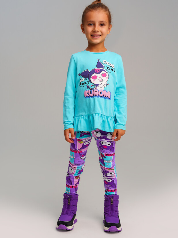 Комплект трикотажный для девочек: фуфайка (футболка), брюки (легинсы) 32442007 PlayToday купить по оптовым и розничным ценам