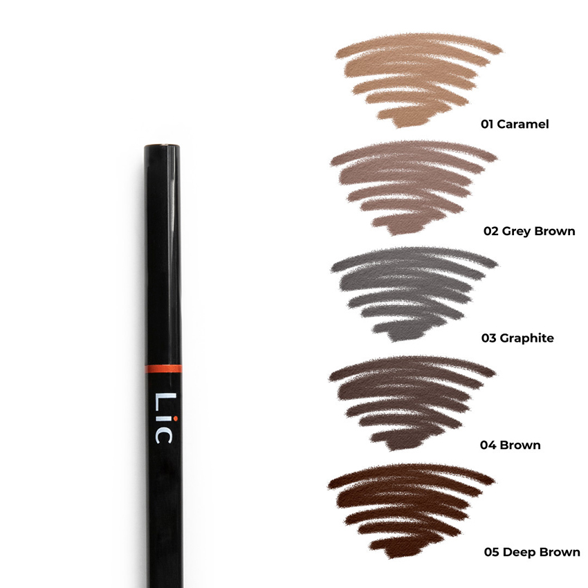 Карандаш механический для бровей с треугольным грифелем 04 /Mechanical eyebrow pencil Brown 12 гр LIC купить по оптовым и розничным ценам