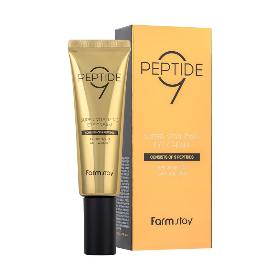 Крем омолаживающий для глаз с пептидами / PEPTIDE 9 SUPER VITALIZING EYE CREAM 50 мл FARMSTAY купить по оптовым и розничным ценам