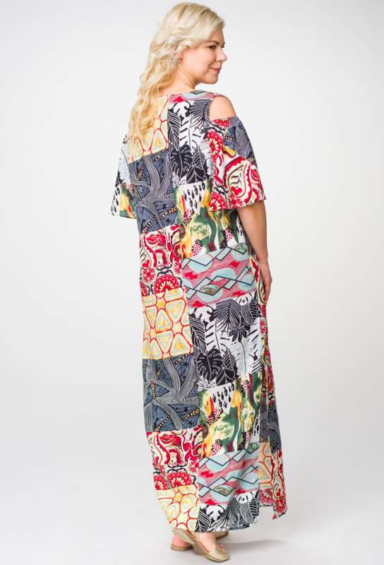 Платье ASV 2083 красно-желтый ASV купить по оптовым и розничным ценам