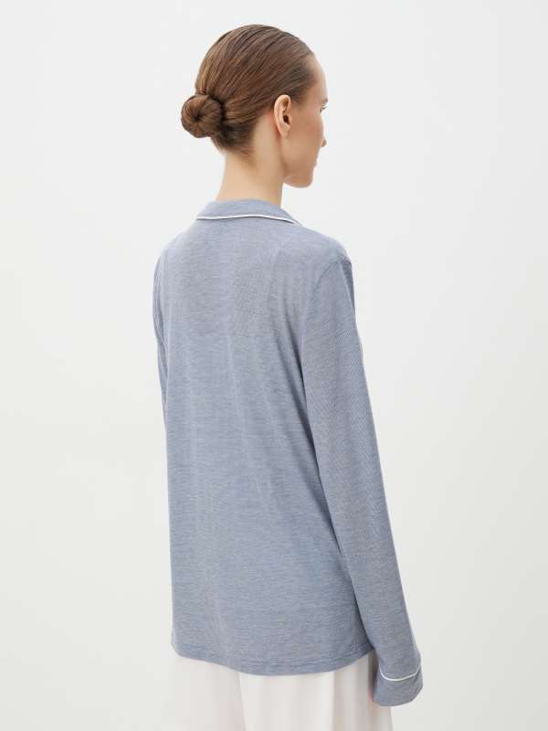 Женская рубашка WARM DAY 6515995/4329517, серо-синий Etam купить по оптовым и розничным ценам