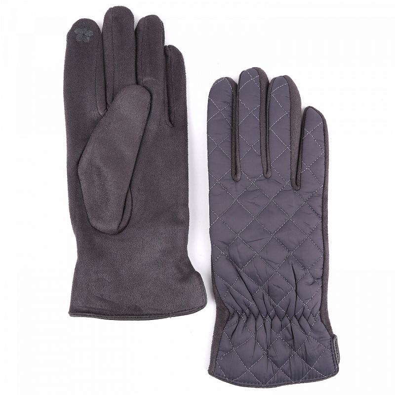 Перчатки стеганые, текстиль (таффета/"замша"), FABRETTI JDF1-9 FABRETTI купить по оптовым и розничным ценам