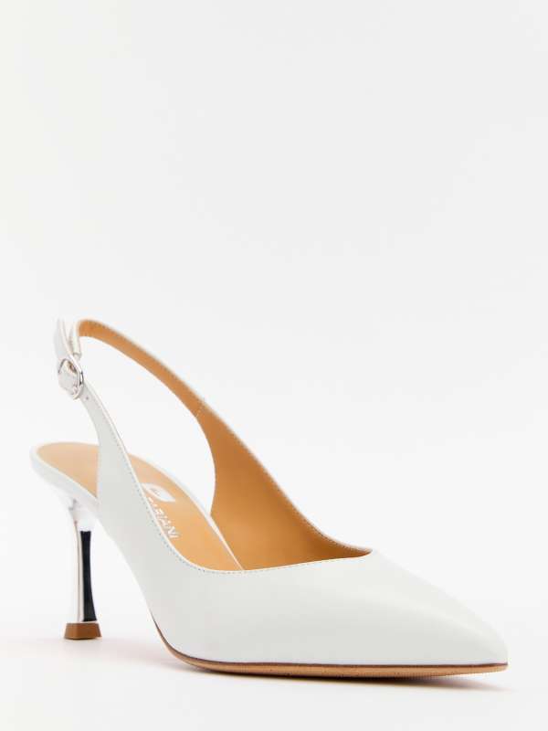 Женские туфли с открытой пяткой (слингбэк) S25454/4515376, белый GIOVANNI FABIANI купить по оптовым и розничным ценам